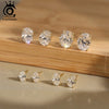 Silver Zircon Earrings for Women Shiny Cubic Zirconia Earrings Party Jewelry - Image 2