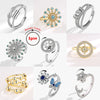 Beads Ring Fidget Spinner Rings Korea Crystal Butterfly Flower Star Moon Ring Jewelry Gift - Image 1