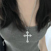 Silver-Tone Cross Pendant Necklace in 45 cm or 60 cm - Image 4