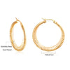 Punk Golden Plated Stainless Steel Reticulate Rhombus Hoops Earrings For Women Anti-Allergic Temperament Jewelry - Image 13