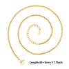 Ten-Piece Stainless Steel Chain Necklace Lot in Gold-Tone with 45 cm Length - Image 36