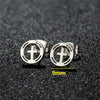 Tiny Star Moon Stud Earrings for Women Music Cross Leaf Cup Earings Stainless Steel Jewelry Gift - Image 10