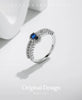 MODIAN 925 Sterling Silver Sparkling Royal Blue Oval CZ Luxury Ring Classic Wedding Anniversary Fine Jewelry For Women Gifts