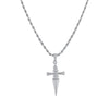 Punk Stainless Steel Sword Cross Pendant Necklaces Twists Chain Hip Hop Choker Necklace for Women Men Jewelry Gifts - Image 1