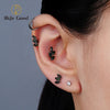 Titanium 16G Leaf Stud Earring Moss Agate Marquise Helix Conch Tragus Cartilage Piercing Jewelry - Image 5