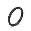 Titanium Steel Pyramid Grid Pinky Ring Matte Finish Geometric Jewelry Adjustable Stackable Commute Accessories Everyday Wear - Image 9