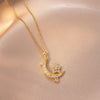 Cubic Zircon Star Crescent Moon Pendant Necklace Crystal Chain Jewelry Birthday Gifts For Women Girls - Image 6