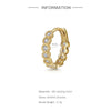 Constellation Zircon Hoop Earring Silver Piercing Unique Design Jewelry Unisex Versatile Earring - Image 5