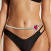 Sexy Pink Heart Waist Chain Belt Bikinis Body Accessories 2024 Lady Multirow Rhinestone Belly Jewelry Rave Outfits Gift