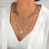 4Pcs/Set Cross Colorful Crystal Necklaces For Women Simple Gold Silver Color Y-Shaped Pendant Necklace Set Christian Jewelry - Image 4