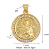 Shell Gold Inlaid Zirconia Charm Geometry Pendant,Holy Religious Jesus Virgin Mary Jewelry Necklace Accessories Supplies - Image 33