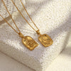316L Stainless Steel Mixed Colour Asymmetrical Necklace Gold Plated Jewelry Women's Unique Necklace - Image 5