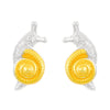 1Pair Vintage Two Tone Snail Stud Earrings Insect Earrings for Men Women Temperament Ear Jewelry Accessories Gifts - Image 6