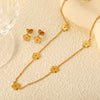 Cubic Love Heart Minimalist Jewelry Set Necklace Earrings Bracelets Stainless Steel Women Party Accessories - Image 17