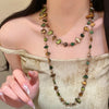 Multicolor Irregular Bead Necklace with Long Strand Design - Image 2