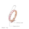 Emerald Round Cut Zircon Ring for Women Rose Gold Promise Ring Wedding Band Jewelry Valentine's Day Gifts - Image 14