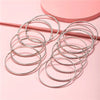 Stackable Bangle Bracelet Set in Gold-Tone and Silver-Tone - Image 5