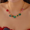 Christmas Metal Chain Necklace For Women Crystal Zircon Elk Santa Claus Snowman Bell Xmas Tree Pendant Choker Jewelry - Image 11