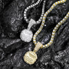 Delicate Shiny Last Supper Pendant Necklace Men's Jewelry Match Iced Out 4mm Tennis Chain Men Hip Hop Style Women Gift - Image 5