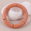 Colorful Acrylic Tube Bead Bangle with Elastic Fit - Image 19