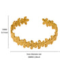 Floral Cuff Bracelet in Stainless Steel with Gold-Tone Finish - Image 15