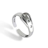 Silver Belt Adjustable Rings Wedding Engagement Jewelry For Women Accessories Dropshippin - Image 1