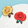 Charming Flower Brooches Pins Women Unisex 2-color Enamel Rhinestone Plants Party Office Brooch Jewelry Gifts - Image 4