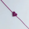 Braided Heart Rope Bracelet Adjustable in Many Colors - Image 40