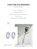 Modian Trendy 925 Sterling Silver Elegant Purple Enamel Hoop Earrings For Women Statement Silver Ear Buckles Fine Jewelry Gifts