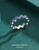 MODIAN Real 925 Sterling Silver Art Design Blue Eyes Stackable Finger Ring For Women Fine Party Jewelry Accessories