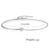 Half-rod Bracelet and Chain A Zircon Pendant For Women Stack Link Cuff Jewelry Birthday Gift to Her - Image 2