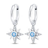 Silver Color Earrings Blue Zircon Stars Moon Irregularity Earrings For Woman Birthday Jewelry Gifts - Image 27