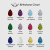 Stainless Steel Teardrop Pendant Necklace with Colorful Stone Details - Image 5