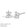 Simple Minimalist Mini Flower Stud Earrings for Women 6MM Stainless Steel Piercing Earring Jewelry - Image 8