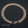 15 Style Choose Women Men Girl Rose Gold Color Curb/Weaving Bracelets Chains Jewelry 18cm-23cm - Image 5