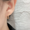 Silver Color Micro-inlaid Zircon U-Shape Hoop Earrings for Women Simple Square Earring Temperament Ear Jewelry Accessories - Image 6