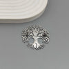 design hollow round tree of life stainless steel gold-plated brooch, and pin, men's suit badge - Image 5