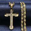 Catholic Cross Amulet Crystal Pendant Men Chain Necklace Gold Color Stainless Steel Necklaces Jewelry Masculino N4930S02 - Image 17