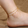 Silver Bohemian Style Double Layered Ankle Chain Women Lady Ankle Bracelet Prom Foot Party Jewelry Gifts - Image 1