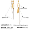 Mixed Color Long Tassel Earrings For Women Minimalist Gold Plated Stainless Steel Earrings Jewelry Gift - Image 7