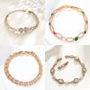 XP Jewelry (20 cm x 10 mm) Zircon Double Heart Knot Bracelet For Women Jewelry Gold Plated Eco Friendly - Image 1