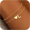 Initial Bracelets for Women Girls Gold Plated Stainless Steel Heart Initial Bracelet Stuff Jewelry Gifts - Image 15