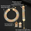 Dubai Jewelry Set Big Necklace Ethnic Style Bracelet Earrings for Women Elegant Bridal Wedding Accessories - Image 6