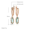 Clear Light Blue Zircon Earring for Women Rose Gold Color Simple Daily Party Jewelry - Image 2