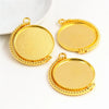 5pcs 20mm 25mm 30mm Inner Size Rotation Double Side Rhodium 8 Colors Cameo Cabochon Base Setting Charms Pendant - Image 3