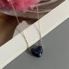 1 PC Love Heart Choker Necklace Various Color Gift Necklace Golden Color Link Chain Neck Jewelry - Image 1