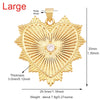 Brass Heart with CZ Zirconia Paved Charm Pendant, Gold Plated Zircon Jewelry Finding Supplies - Image 11