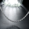 40-60cm Silver Necklaces Jewelry 4MM Rope Chain Men's Women Necklace Christmas Gifts - Image 4