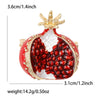 Rhinestone Pomegranate Brooches for Women Unisex Enamel Fruit Pins Office Party Friend Gifts Jewelry Accessories - Image 9