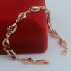 2 Color Women Girls Bracelet Rose Gold Color Green Pink Zircon Stone Jewelry - Image 6